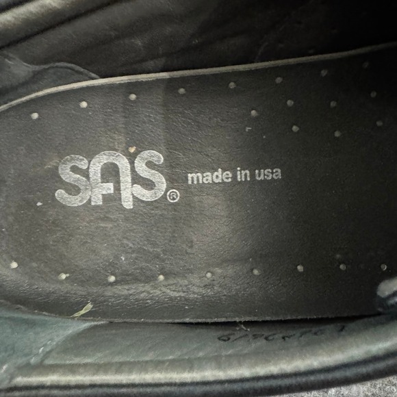 SAS Ambassador Mens Black Leather Lace Up Oxford Dress Shoes Made in USA 10M